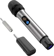 Wireless Microphone, UHF Handheld Cordless Portable Mic, Professional Dynamic Mics System, USB-C Rechargeable, 164ft Range, Ideal for Home Karaoke, KTV Parties, Speeches, Meetings, and Wedding Events