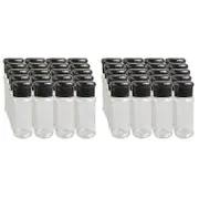 40Pcs/Set 100Ml Spice Salt Pepper Shakers Black Seasoning Jar Can Pepper Bottle Barbecue Condiment Black transparent