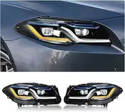 Upgrades Laserlight Style LED Headlight Headlamp L R Compatible with BMW 5 Series F10 F11 LCI LHD Xenon 2014 2015 2016