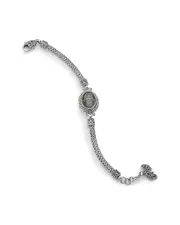 Samuel B. 18K & Silver Black Agate Hamsa Bracelet