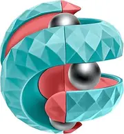 Orbit Ball Toy, Fidget Cube Puzzle Ball Spinning Toy, Track Infinite Flip Change Puzzle Games Novelty Creative Stress Relieve Toys for Kids Children Adults (1, Green)