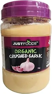 Just Foods Organic Crushed Garlic, 1 kg