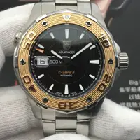 在飛比找蝦皮購物優惠-TAG HEUER 豪雅/潛水系列玫瑰金戒指夜光錶直徑43旋