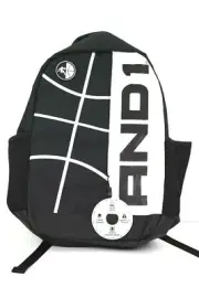 And1 Black & White Backpack, Book Bag Zip Pockets Laptop Sleeve Basketball