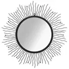 Garden Wall Mirror Sunburst 80cm Black Living Dining Room Hallway Accent Decor