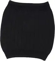 SHERCHPRY Unisex Thermal Waist Support Belt Wool Stomach Warming Protector for Comfort Warmth Cold Weather Flexible Breathable Abdominal Band for Home Office Camping Skiing More Black