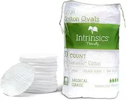 Intrinsics Large 3” Oval Cotton Pads for Face (50 Count), Premium 100% Pure Cotton Makeup Remover Pads, Hypoallergenic and Lint-Free Cotton Rounds for All Skin Types