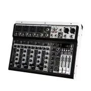 KP6 6-CH Multifunctional Audio Mixer Built-in 16 Digital Effector 48V Phantom