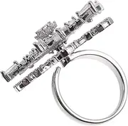 [WATIIFUFU] Unique Double Layer Snowflake Ring Fashionable Open Ring Jewelry for Occasion