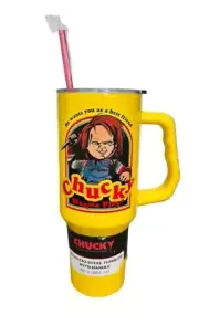 New Universal Studios Chucky Stainless Steel Tumbler With Handle 40 oz