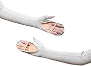 [iiniim] Women Viscose Filament Ultraviolet Ray Protection Sunscreen Gloves Lengthened Arm Ice Silk Cuffs for Summer Driving And Riding