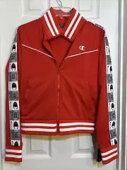 Champion Track Jacket Women's Game Day Warmup Gym Full Zip 24 in Outline C Logo