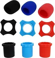 Abaodam 9pcs Practical Ktv Mic Protective Cover Kit Microphone Protectors (assorted Color)