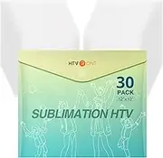 HTVRONT Clear HTV Vinyl for Sublimation 12" X 10" - 30 Pack Matte Sublimation Vinyl for Cotton Fabric - Wash Durable Clear Dye Sub HTV for Light-Colored T Shirts