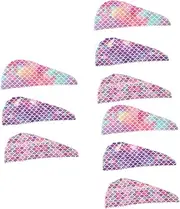 Baluue 3sets Quality Microfibre Hair Towel Cap Hair Dry Wrap for Women Quick Dry 3pcs*3