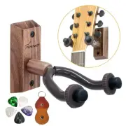 Guitar Wall Mount - Black Walnut Guitar Hanger Wall Mount, Guitar Wall Hook S...