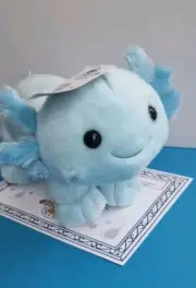 Build A Bear Blue Axolotl Soft Toy Xmas Plush & Certificate BNWT