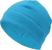 [X AUTOHAUX] Cycling Hat Keep Warm Ear Protection Hard Hat Liner Polar Fleece Fabric Blue 27x18cm 1 Pcs