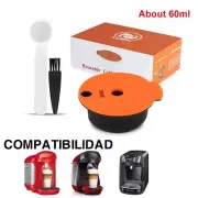 9-Lot Reusable Coffee Capsule Pod Filter 60ML for Boschh Tassimoo Coffee Vivy