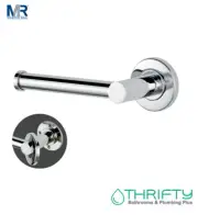 Master Rail Toilet Roll Holder Chrome Round Back Plate Commercial TRH-C