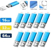 Lot Flash Drive USB 2.0 Stick Memory Pen Drive 5/10/20Pack 16GB 32GB 64GB Flash