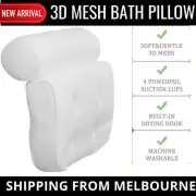 Bath Pillow Breathable Neck Back Head Home Spa Bathtub 3D Mesh Rest Cushion