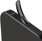 Metal Dustproof Net Sticker for iPhone 16 Pro Max, Earpiece Speaker Hole Anti-dust Mesh Protector Compatible with iPhone 15 14 13 12 Series - Black 4 Pcs