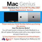 A2442 MacBook M1 Pro/Max 14 inch 2021 Screen Replacement Service