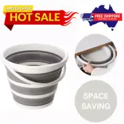 10L Collapsible Folding Fishing Bucket Silicone Water Container Hiking Camping