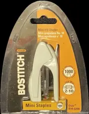 NIP Bostitch Stanley Mini #10 Stapler + 1000 Mini Staples Gray Compact SEALED