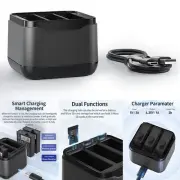 Battery Charging Hub Fast Charge Sport Camera Accessories for DJI Osmo Action4/3