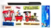Disney Mickey & Friends Train Stickers Embellishment Scrapbooking Card
