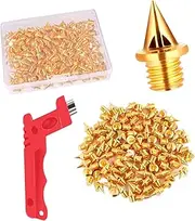 [Zxpjkyu] 120 Pieces Track Shoe Spikes Replacement Spikes Easy Install with Wrench 0.20 inch for Sprint Sports Sprinting Short Running