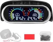 Daseeme 2 in 1 Universal Car Digital Gauge Water Temperature Voltage Gauge Voltmeter 9-36V with 1/8NPT Sensor Fahrenheit/℉ Display for Car Truck SUV RV