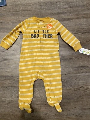 Carter's Just One You Baby Boys Little Brother Footed Pajama 9 Months