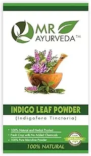 MR Ayurveda 100% Natural Indigo Powder | Indigo Powder for Hair Black | Indigo Powder Organic | Indigo Powder for Hair Colour | Organic Hair Colour | No added Chemicals, 100 Grams