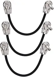 Abaodam 3Pcs Professional Electric Guitar Patch Cables Plated Flat Head Effector Pedal Cable for Bass and Keyboards Reliable and Flexible Performance Accessory