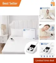 Full Size Heated Mattress Pad - 10 Settings, Auto Shut Off, Machine Washable