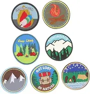MINAOLULUS 7Pcs Cartoon Animal Embroidery Patches for Clothes DIY Decor Sew Appliques for Backpacks Jeans Crafts Creative Clothing Accessories