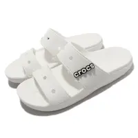 在飛比找PChome24h購物優惠-Crocs 涼拖鞋 Classic Sandal 白 男鞋 