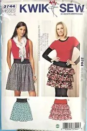 Kwik Sew Pattern 3744 Misses Sz. XS-XL Skirts in Variation of Style