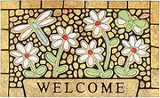 Welcome Door Mat 43 * 76cm Front Doormat Outdoors for Home Entrance Outdoors Mat for Outside Entry Way Doormat Entry Rugs, Heavy Duty Non Slip Rubber Back Low Profile, Dragonfly021