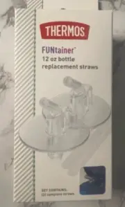 20x Thermos Replacement Straws for 12 Ounce Funtainer Bottle Clear One Size