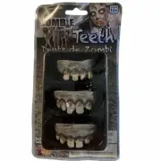 Halloween Zombie Teeth by Forum Novelties 3pc New