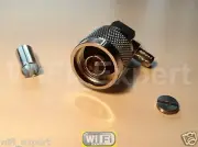 100 N Male RIGHT ANGLE Crimp Belden 9258 LMR240 RG-8X RG8X RF Cable Connector US