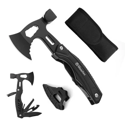 Multitool Camping Hatchet Axe, Upgraded 22 in 1 Stainless Steel Multi Tool Ha...