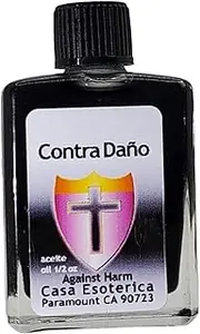 Magick Space Spiritual Anointing Oil -(Contra Dano Aceite) Against Harm Oil - Protection Spell - Shield from Negative Energy & Threats-0.5 FL OZ (1 Pack)