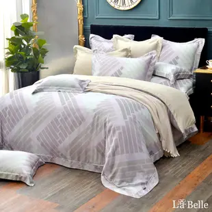 義大利La Belle 絕色光影 雙人天絲防蹣抗菌吸濕排汗兩用被床包組