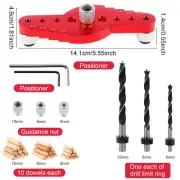 Self Centering Scriber Dowel Jig Kit Vertical Hole Drilling Jig Precise Kollr