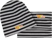 1. FC UNION Berlin Children's Hat and Scarf I Reversible Beanie and Tube Scarf I Grey/Black, Grey/Black, Einheitsgröße